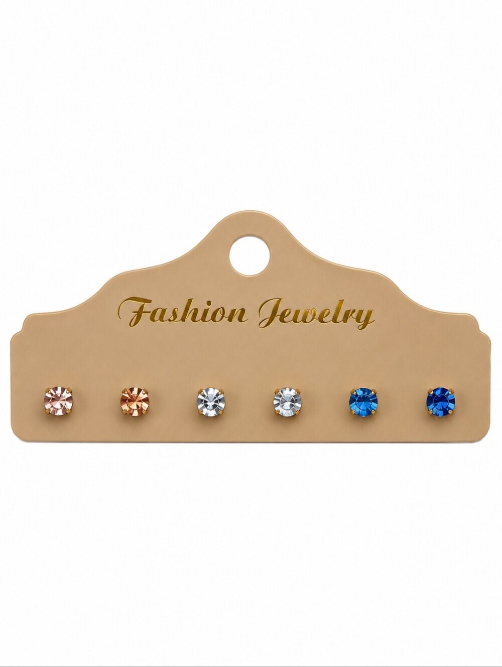 3/$30 Dainty Blue and Pink Rhinestone Stud Earrings